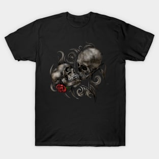 Skulls in love Love T-Shirt